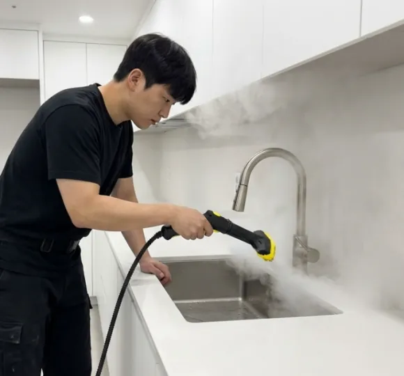 카처 스팀기로 주방 기름때 한 방에 아파트 입주청소 현장에서 알려드립니다 5